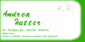 andrea hutter business card